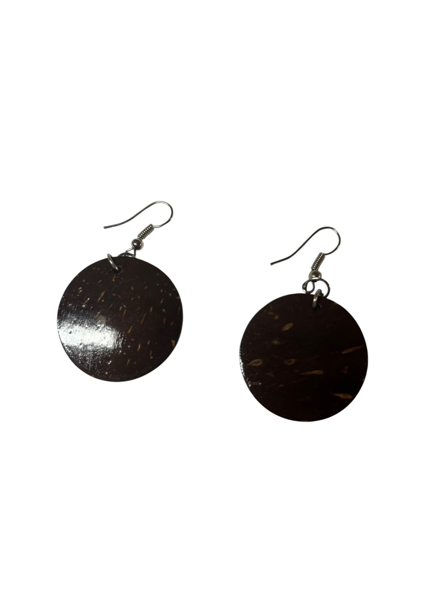 21596 - Coconut Peace Sign Earrings |Clear-156|