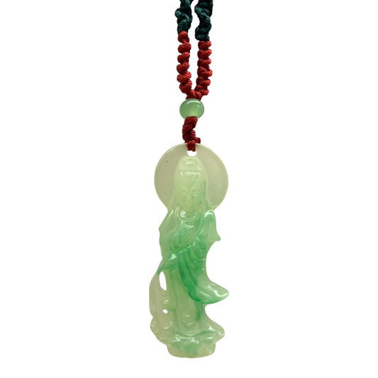 911 - 2" Thin Quan Yin Pendant |Clear-119|