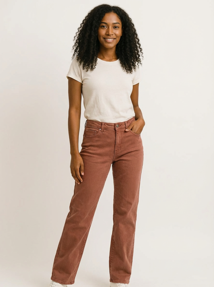 42464 - Amanda Gloria Vanderbuilt Brown Jeans Size 6 |3-15|