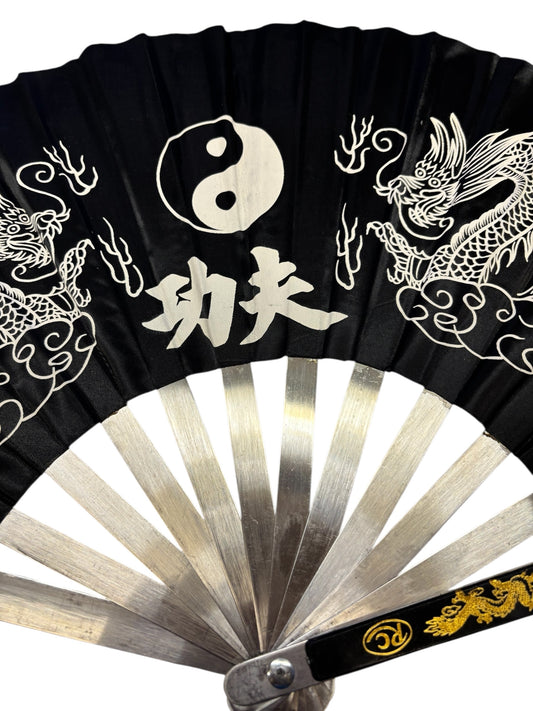 31778 - 13" Black Metal Kung Fu Fighting Fan |12-24.5|