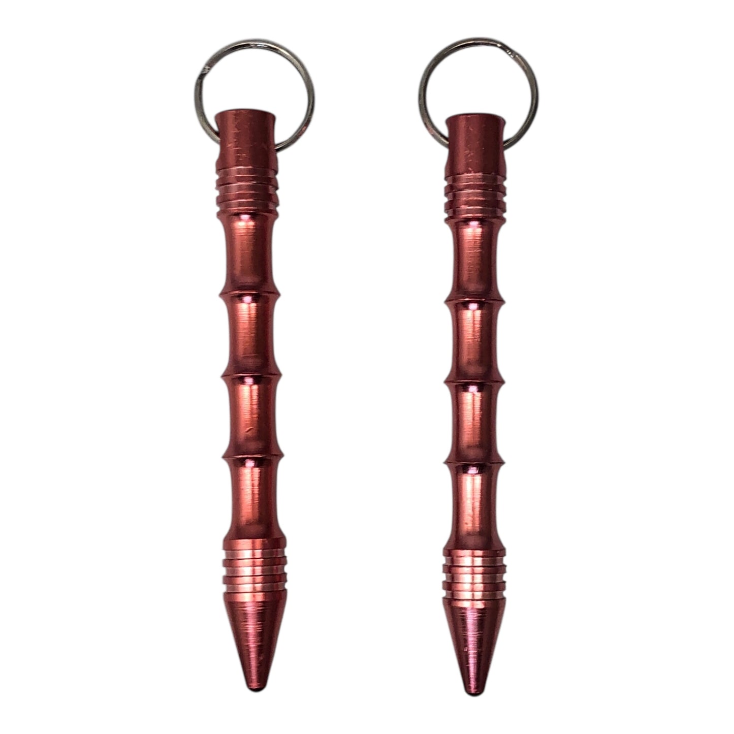 215 - Set of 2 Pink Kubaton Key Ring Pointed With Grips |86|