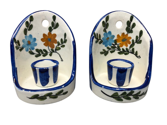 21301 - Set of 2 Floral Candle Holders |15-34|