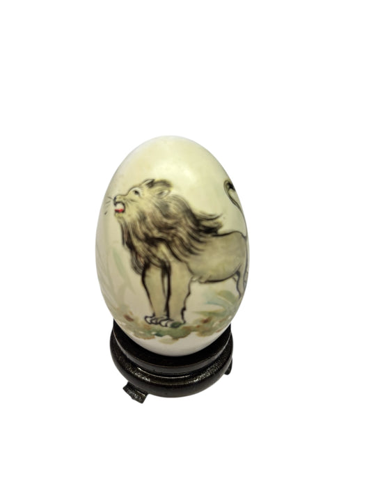 503 - 3" HAND PAINTED Real Egg - Lion |14-18|