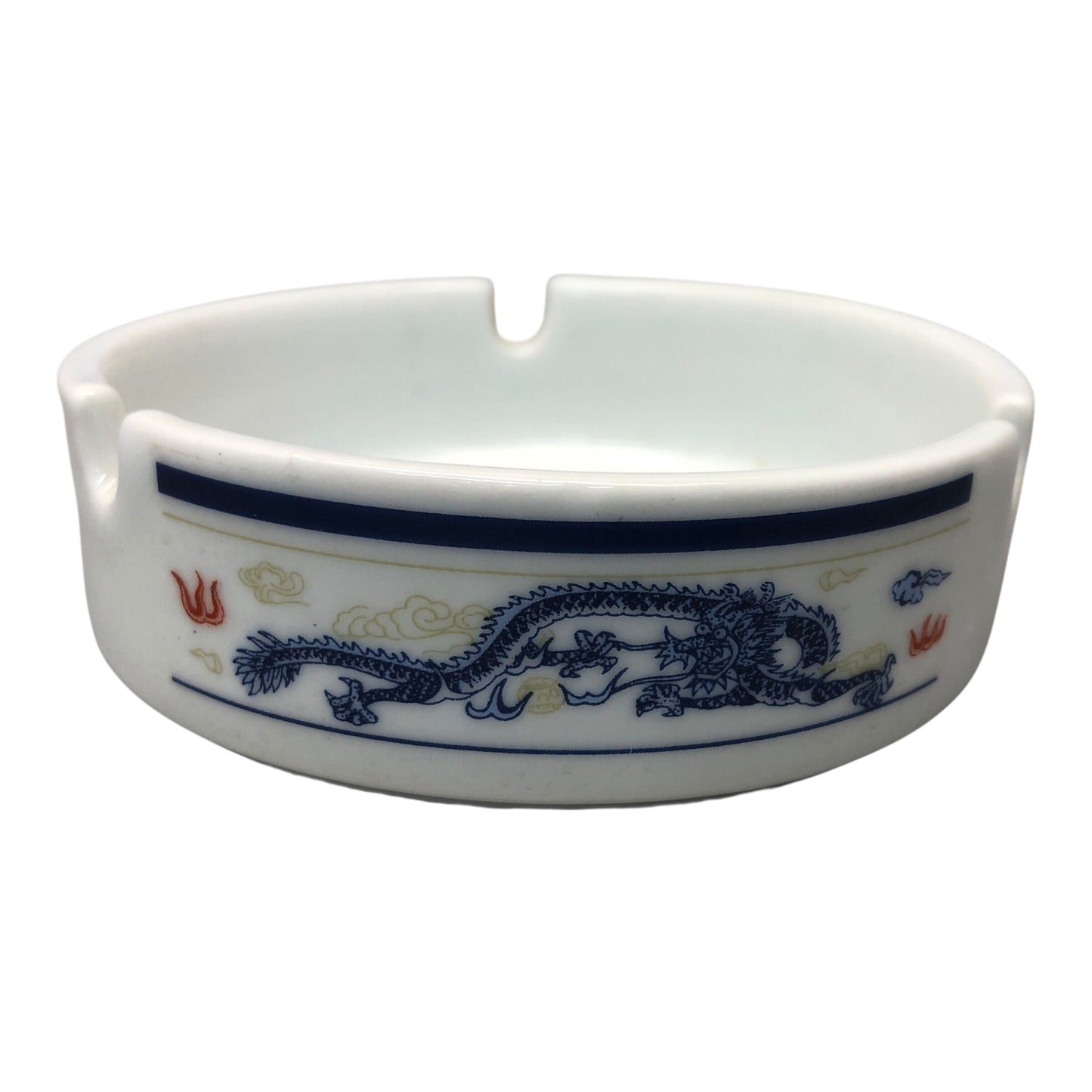 5640 - 3" Blue and White Dragon Ashtray |17-31|