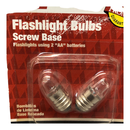 28031 - Set of 2 Flashlight Bulbs Screw Base 31905 |11-12|