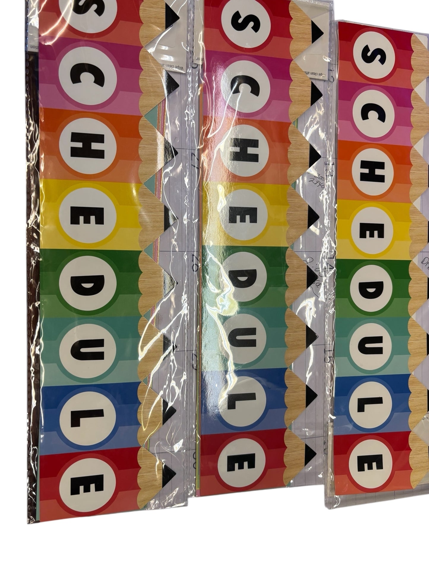 36800 - Teaching Scheduling Plates - 3 Packs Dry Erase 3.75x15" |9-7|