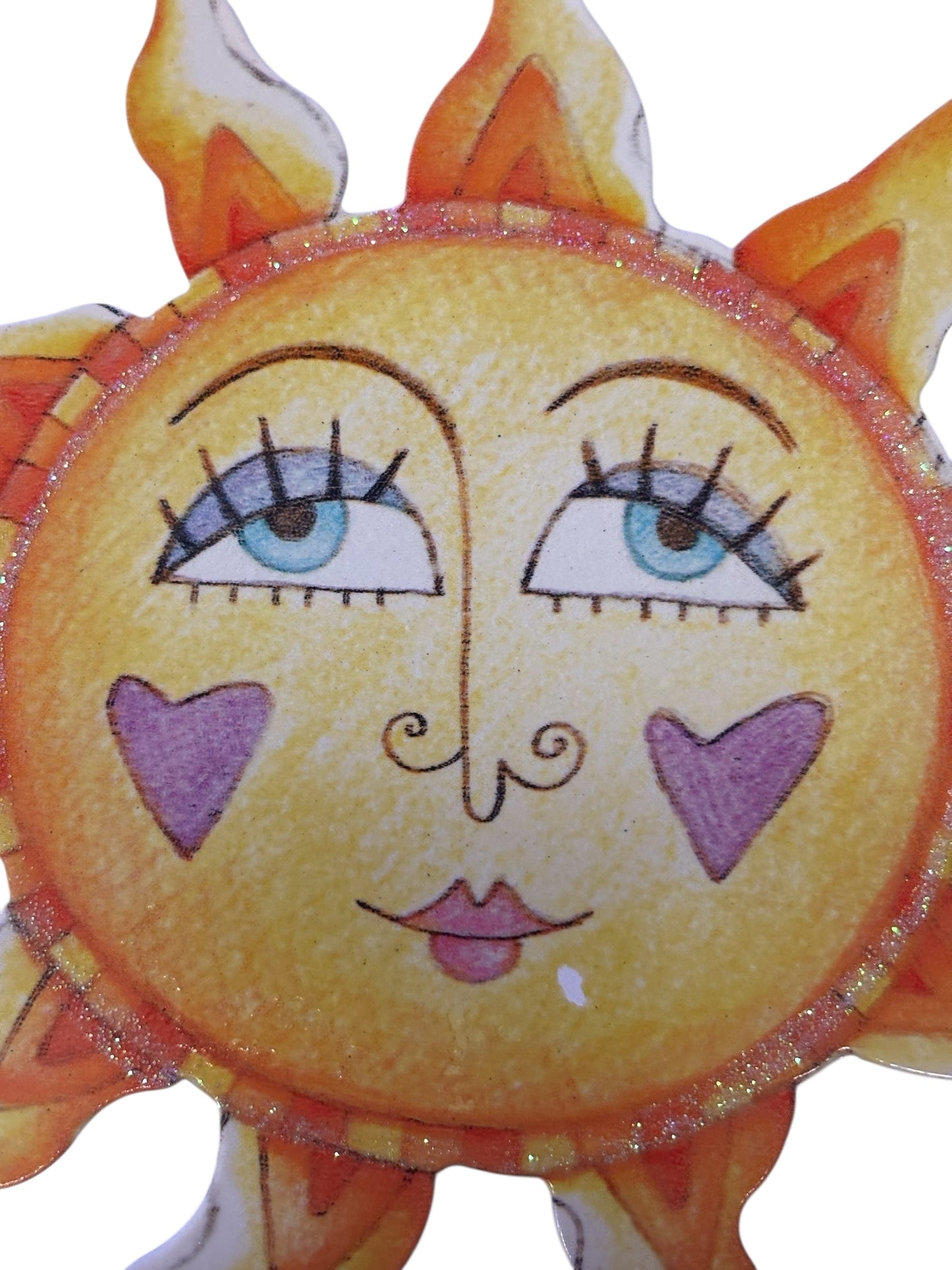 31694 - 18" Metal Happy Sun Face Garden Pick Plant Stake |TBD|