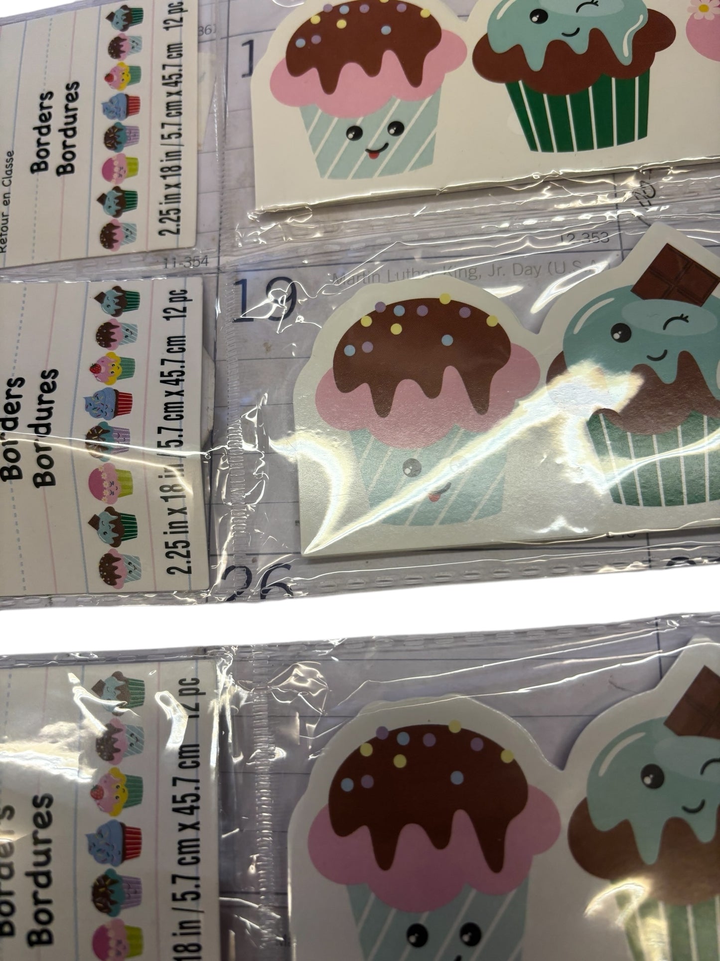 36788 - Bulletin Board Cupcake Border 3 Pack 36pc 2.25x18 Bulletin Borders |9-7|