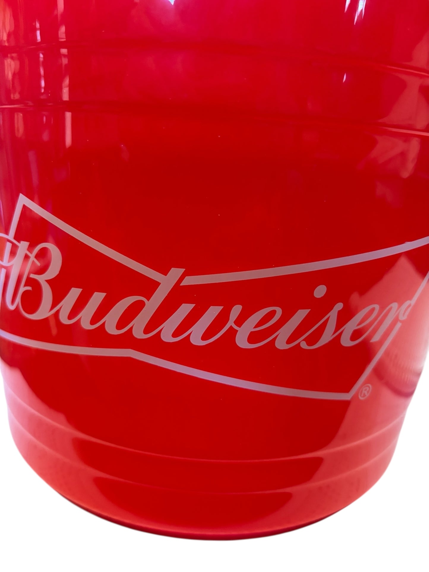 31072 - 12" Red Plastic Budweiser Bucket |10-10|