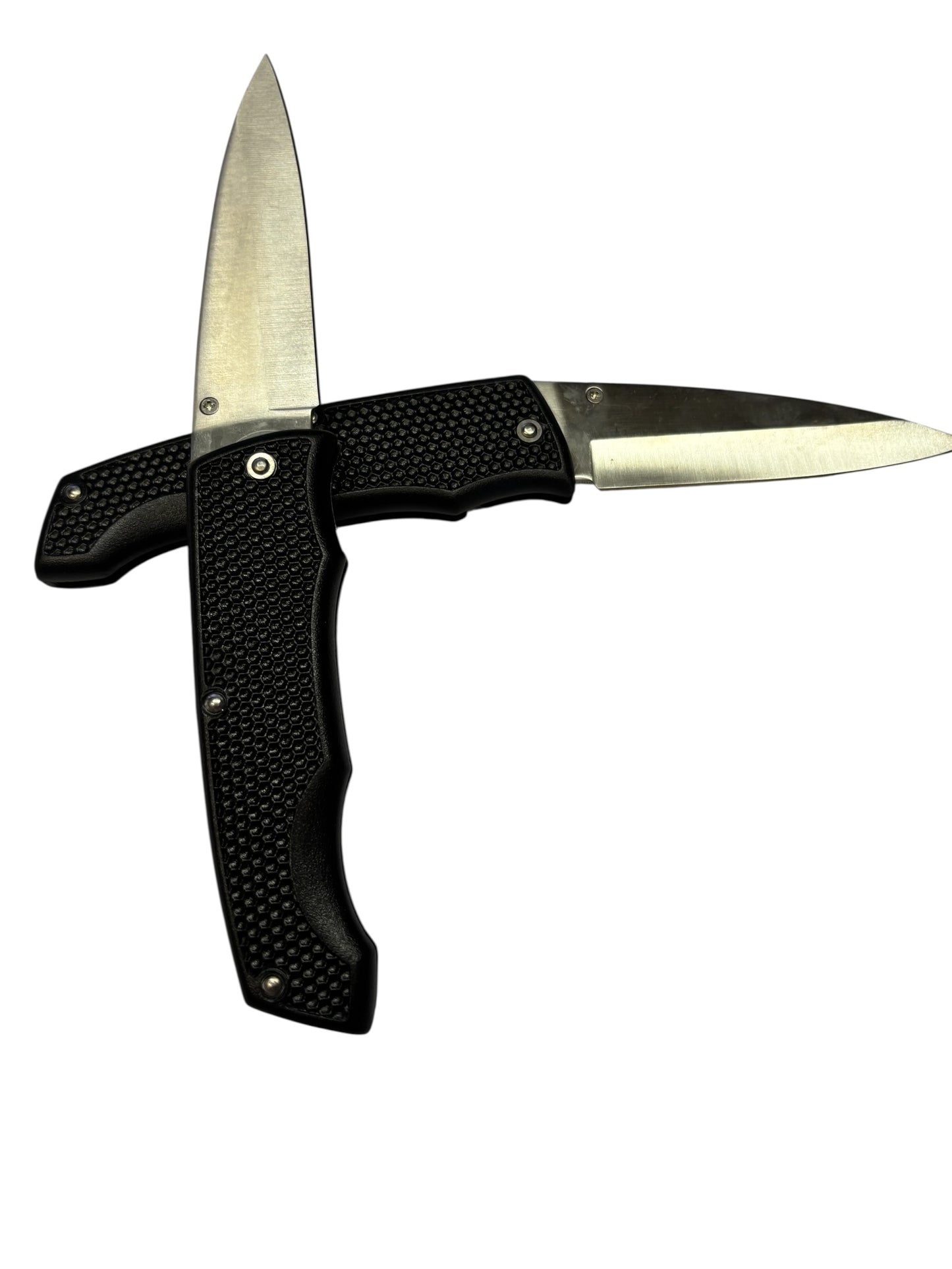 651 - Set of 2 Black Folding Plain Lockback |85|