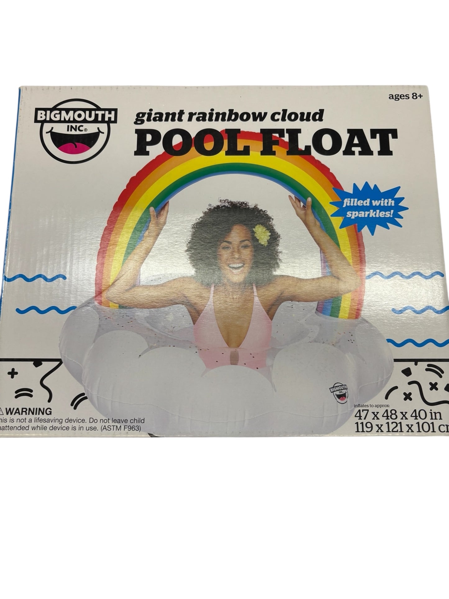 24378 - Rainbow Cloud Pool Float 47x48x40 Filled With Sparkles |TBD|