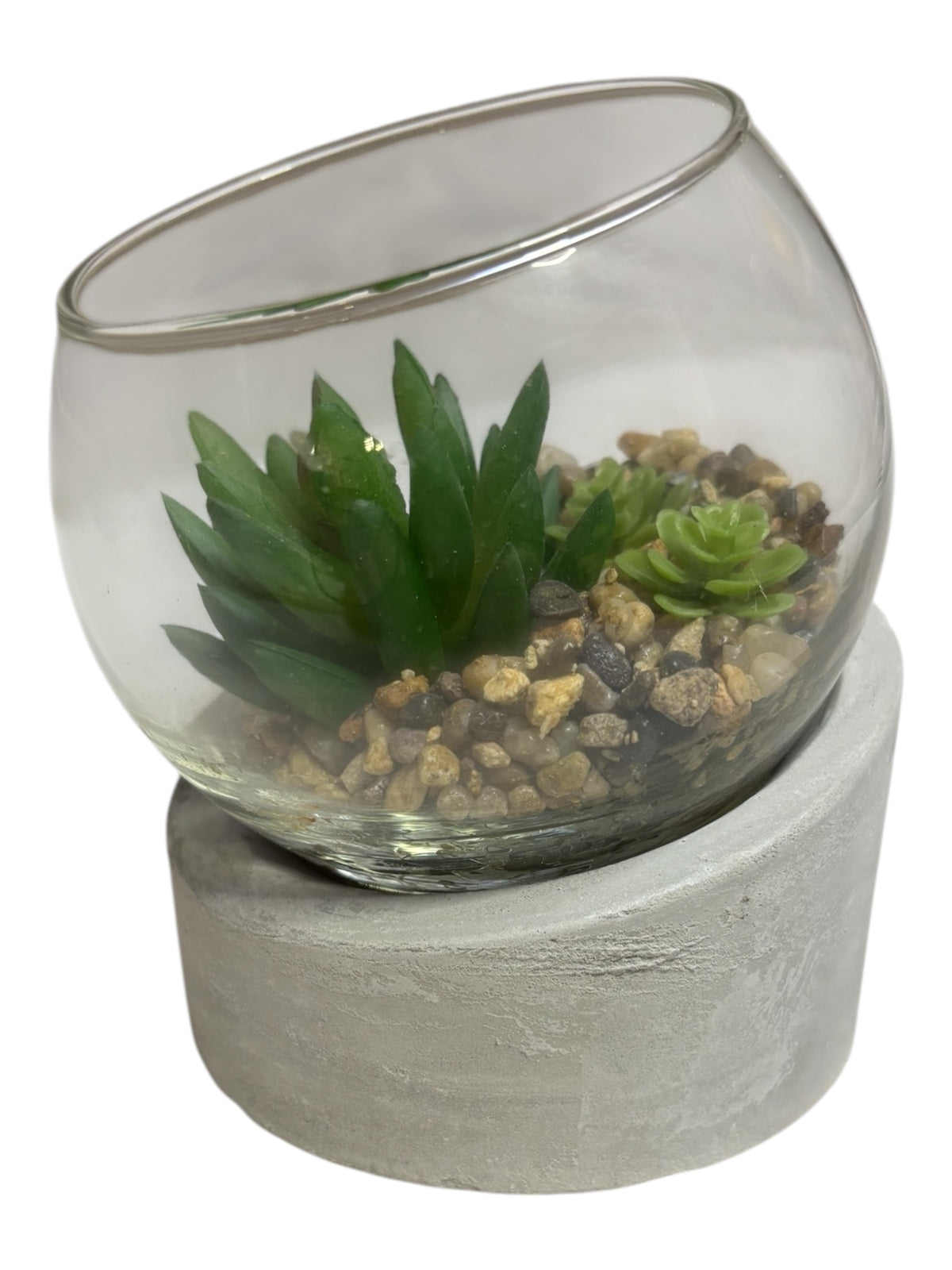 26146 - Glass Cement Succulent Planter 5" |15-22|