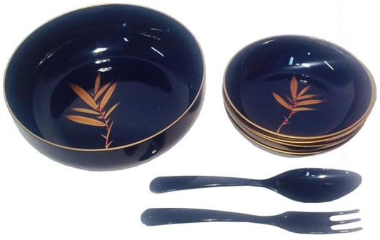 4545 - 5 pc Salad Bowl Set Blue Gold - |4-31|