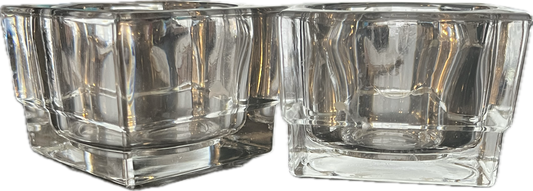 17329 - Set of Two - 3" Glass Candle Holder |Scent-8|
