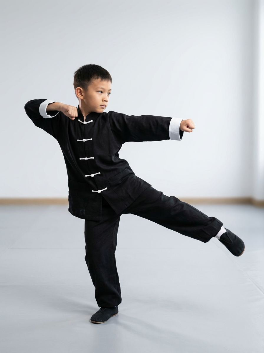 4847 - Kung Fu Chxxx S Black/White Child Size 3/4 |TBD|