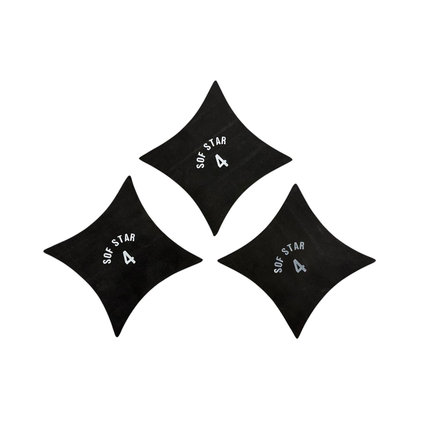 11 - Set of 3 - Foam 4" Throwing Stars 4 Moon 4 Pt |Star Shelf||76|