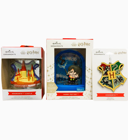 296 - Set of 3 5" Harry Potter Hallmark Keepsake Ornaments for Holidays and Memories |TBD|