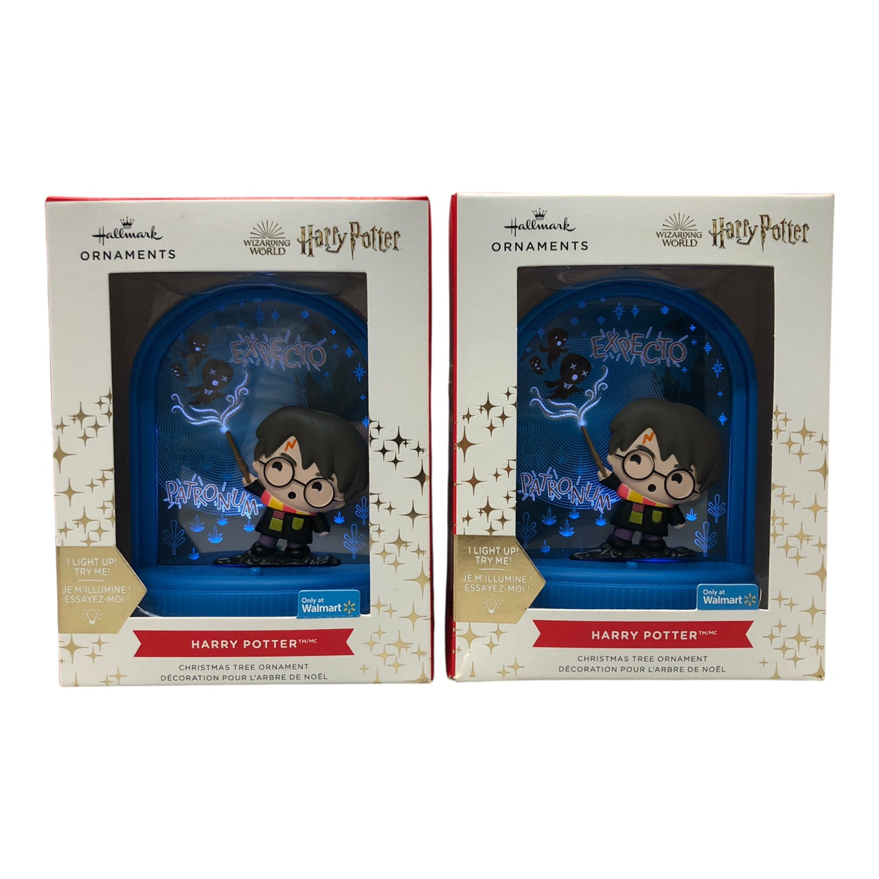 380 - Set of 2 Harry Potter Holiday Hallmark Keepsake Ornaments |Pod 1-74|