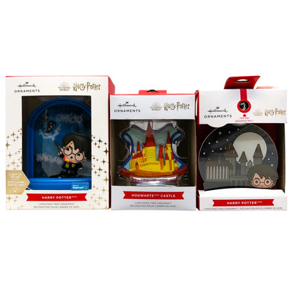 444 - High-Quality Set of 3 Harry Potter Hallmark Keepsake Christmas Ornaments for Holiday Tree Decoration | Christmas |