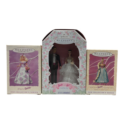 457 - Set of Three Barbie Hallmark Keepsake Holiday Ornaments |1-70|