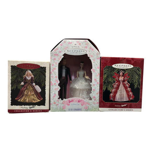 493 - Set of Three Hallmark Keepsake Barbie Christmas Ornaments |1-70|