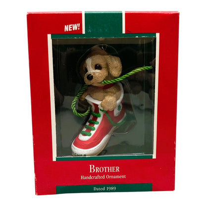 551 - Set of 3 Hallmark Keepsake Puppy Ornaments - Brother Wake-Up Call Special Dog |Pod 1-74|
