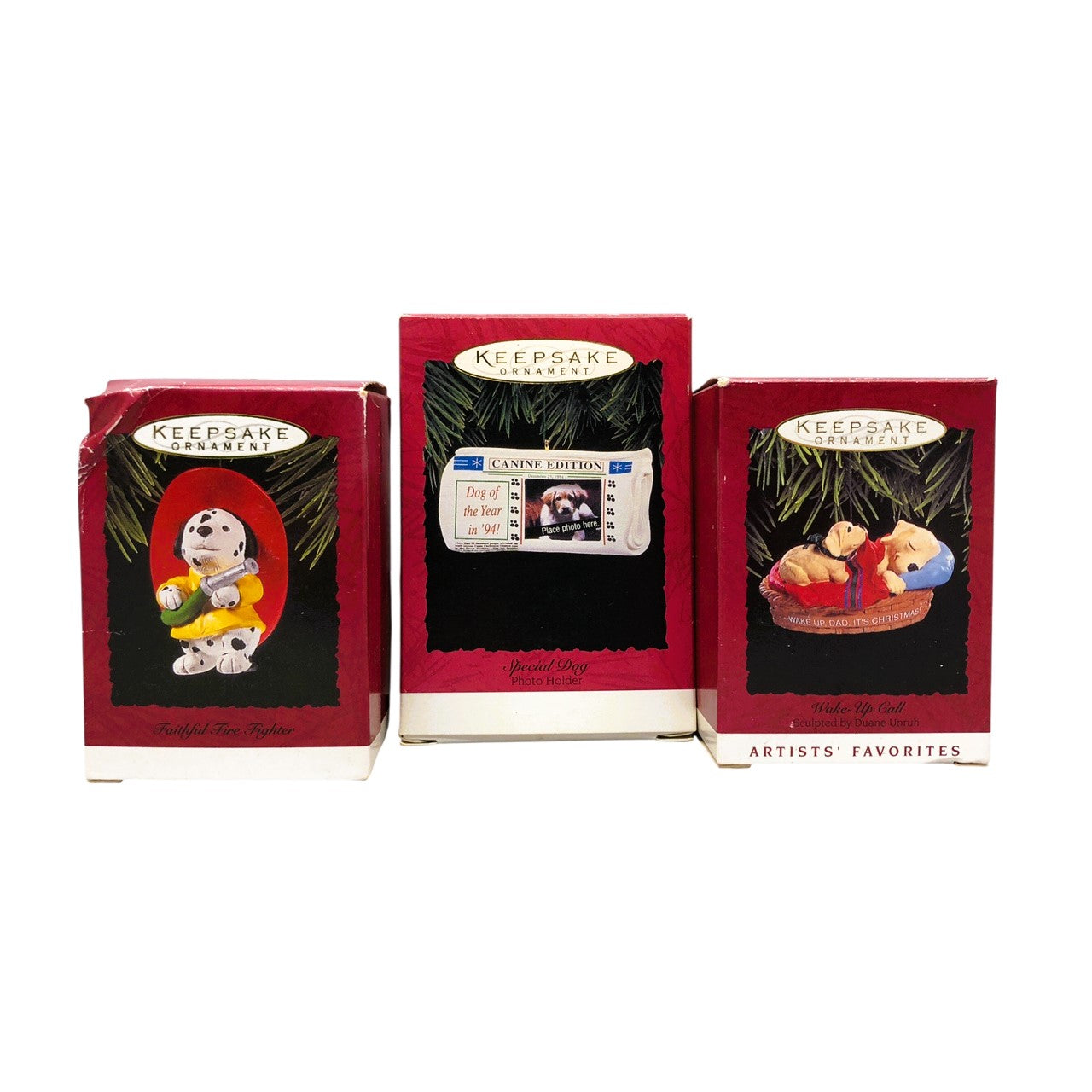 567 - Set of 3 Hallmark Keepsake Doggy Love Ornaments |Pod 1-74|
