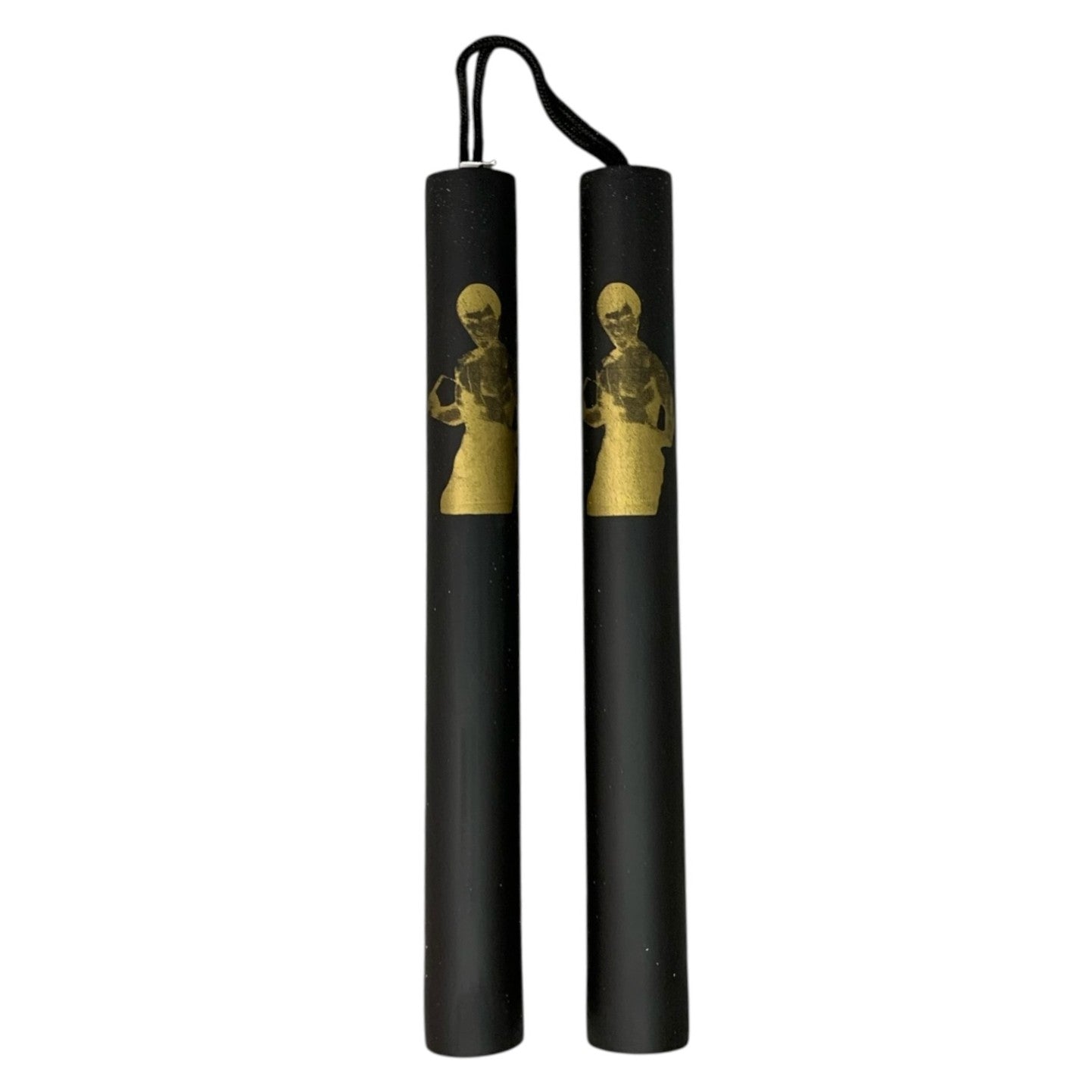 574 - 12" Nunchuck/ Nunchaku Black Foam With Image Of Bruce Lee |86|