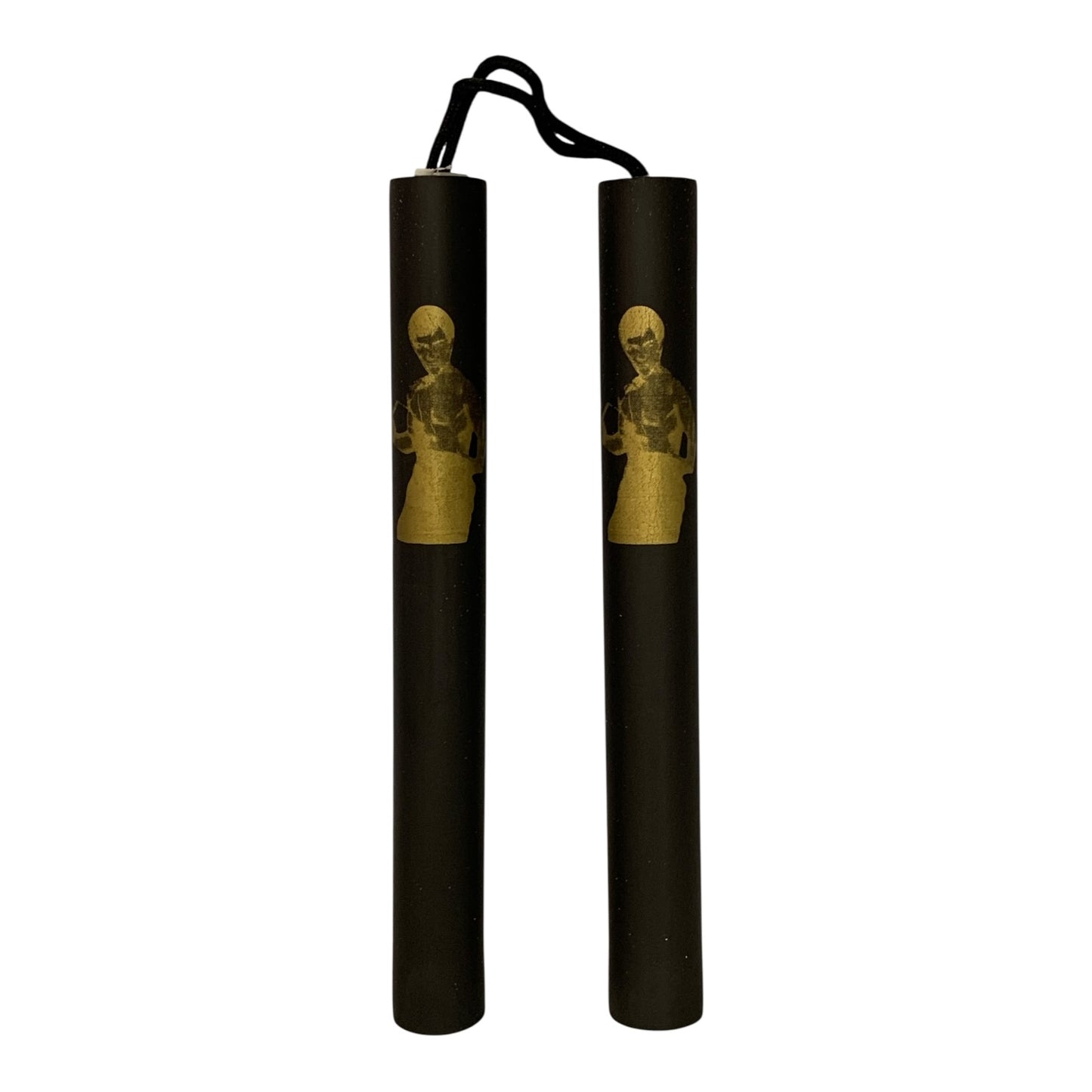 574 - 12" Nunchuck/ Nunchaku Black Foam With Image Of Bruce Lee |86|
