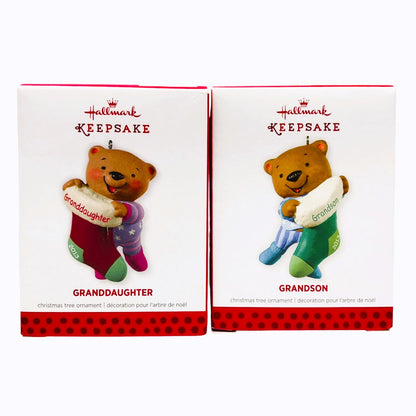 1161 - Set of 2 Hallmark Keepsake Granddaughter and Grandson 2013 |Pod 1-66|