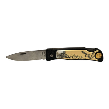 1437 - Eagle Scrimshaw Folding Collectible Knife |Store| |81|