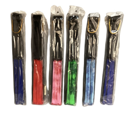 1539 - Set of 6 Asst Colors 10" Fan Velvet Lace Multicolor |10-11|