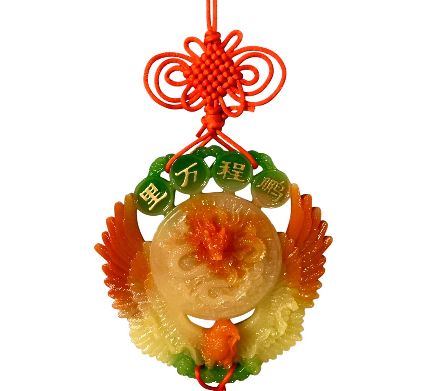 1659 - Red Jade Eagle Dragon Hanger |19-18|