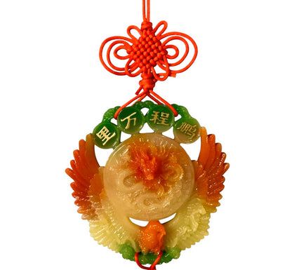 1659 - Red Jade Eagle Dragon Hanger |19-18|
