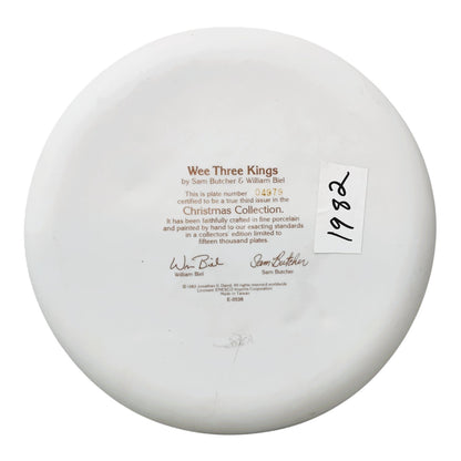 1982 - Precious Moments Wee Three Kings 8" Christmas Collection Plate |1-2|