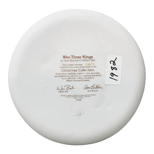 1982 - Precious Moments Wee Three Kings 8" Christmas Collection Plate |1-2|
