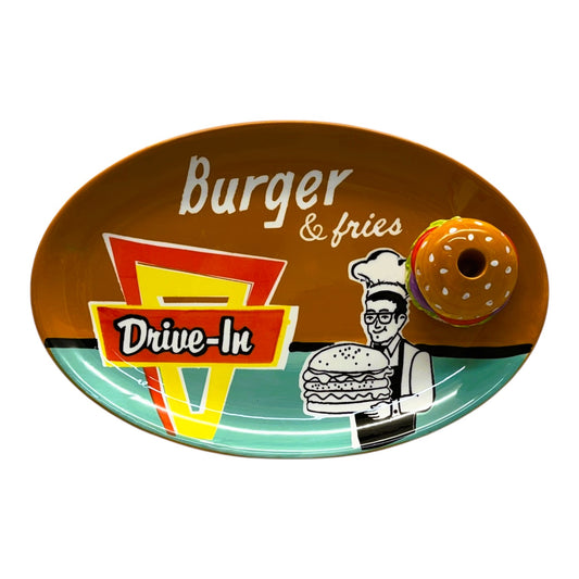 2033 - Clay Art Burgers To Go Plate |13-14|
