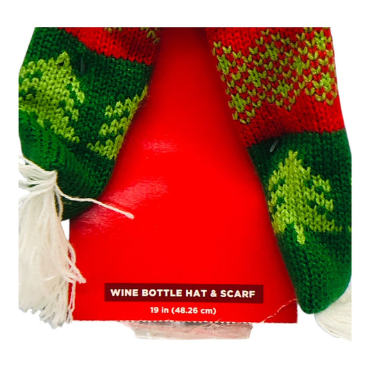2516 - Wine Bottle Scarf and Hat with Fringe |Pod 2-61|
