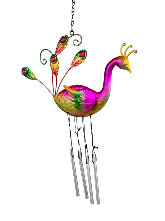 3035 - Vibrant Peacock 11" Wind Chimes in Assorted Colors |G-8|