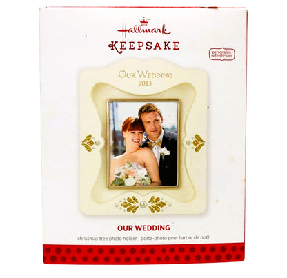 3230 - Set of 3 Hallmark Keepsake White Wedding Christmas Elegant Decorative Piece |Staged|