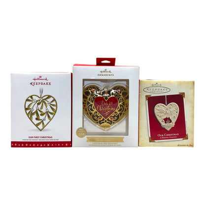 3528 - Set of 3 Hallmark Keepsake Our First Christmas Ornaments |Pod 1-66|