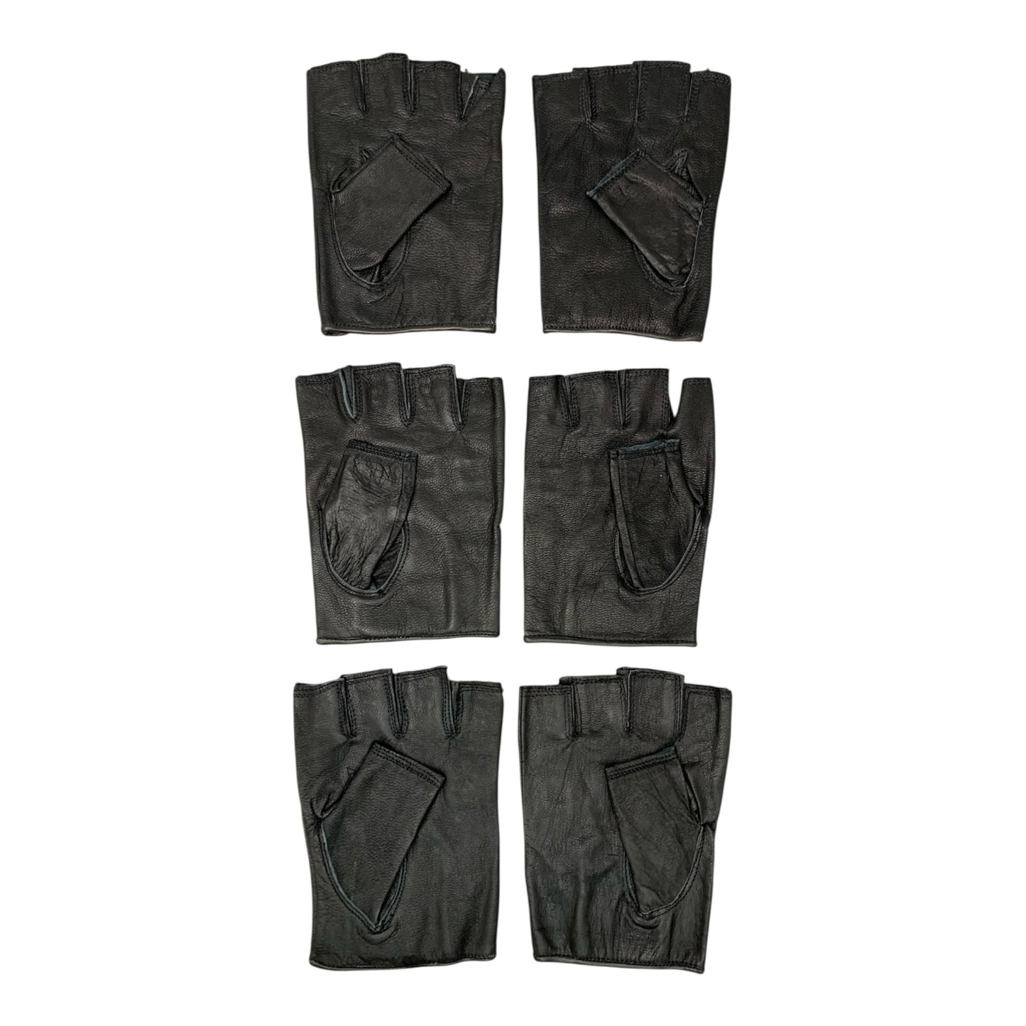 3903 - XL Black Stud Fingerless Gloves |TBD|