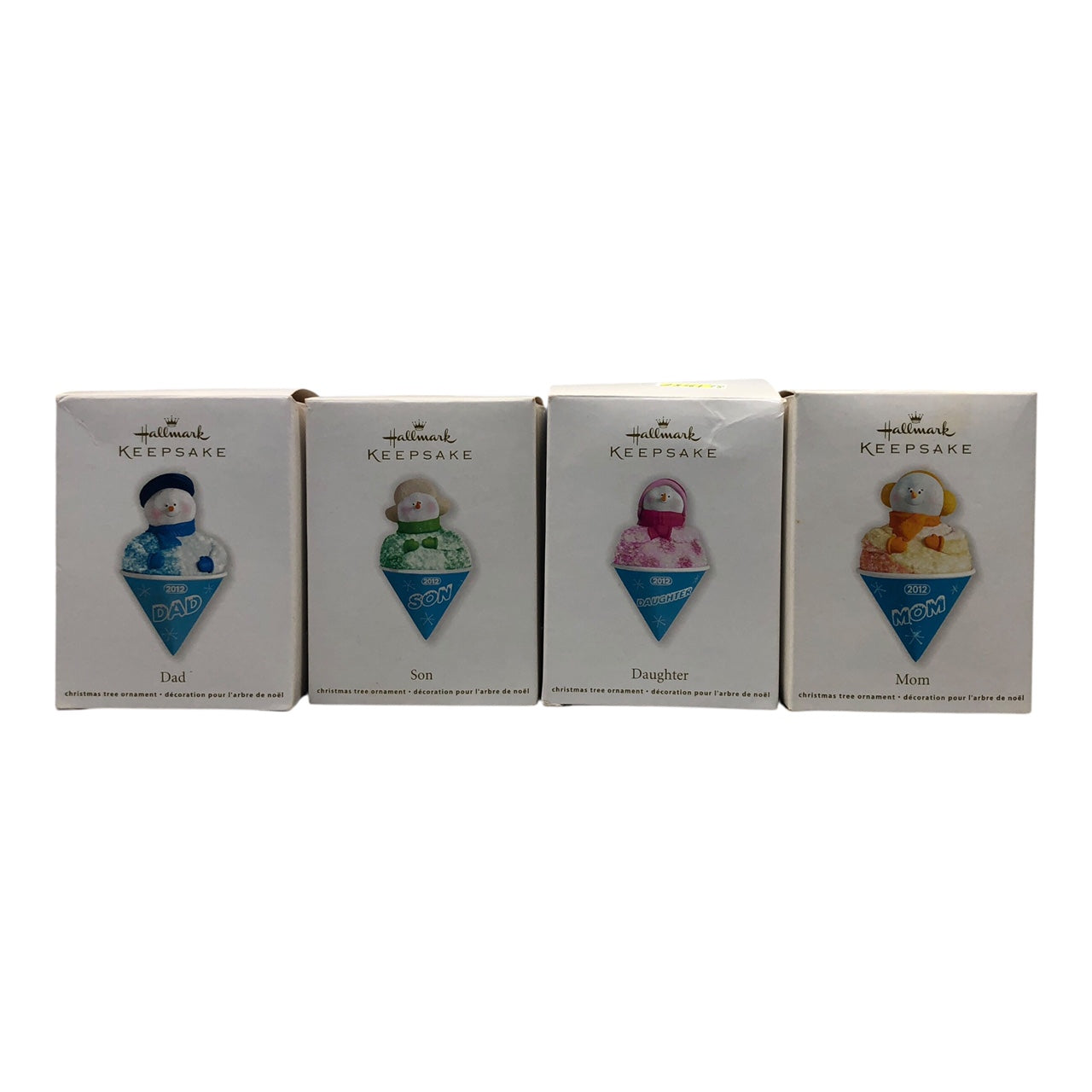 4057 - 4 Snow Cone Family Ornaments set |TBD|