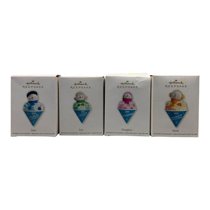 4057 - 4 Snow Cone Family Ornaments set |TBD|