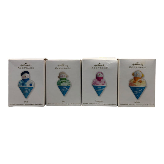 4057 - 4 Snow Cone Family Ornaments set |TBD|