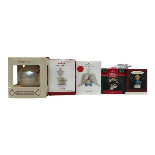 4204 - Set of 5 Hallmark Keepsake Godchild Ornaments|TBD|