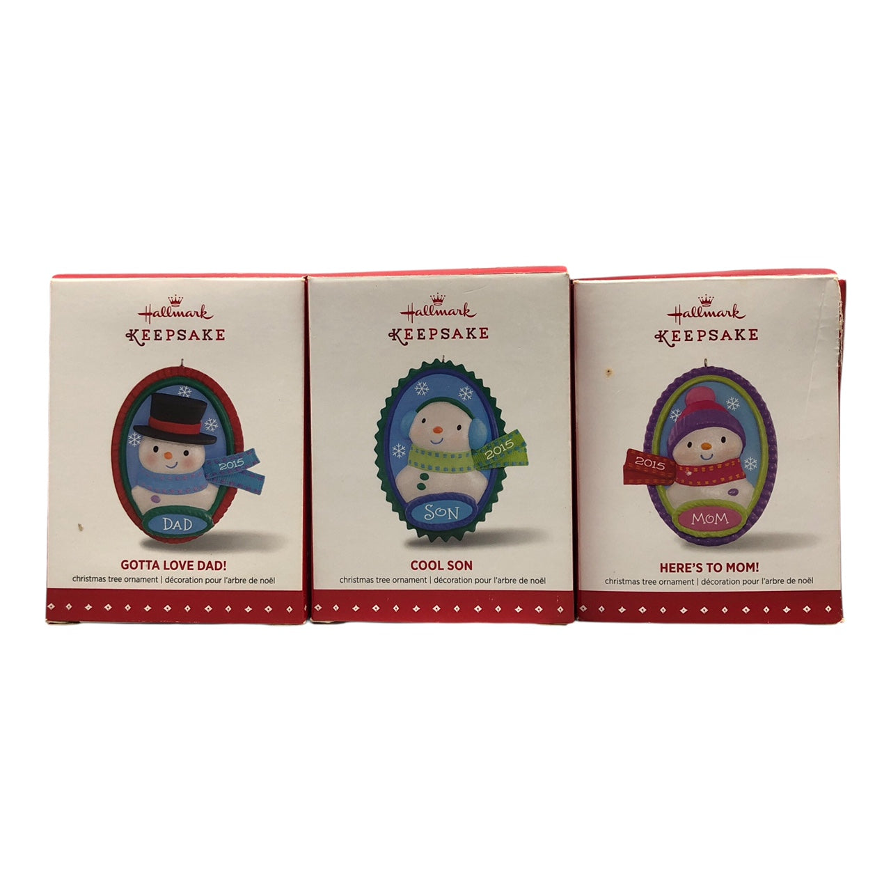 4260 - Set of 3 Snowman Family Ornaments |Pod 1-66|