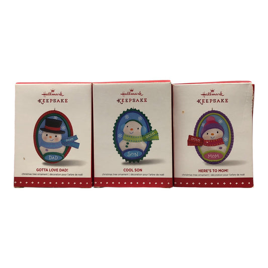 4260 - Set of 3 Snowman Family Ornaments |TBD|