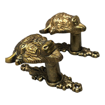 4564 - Buffalo Brass Coat Hat Hanger Pair |4-15|