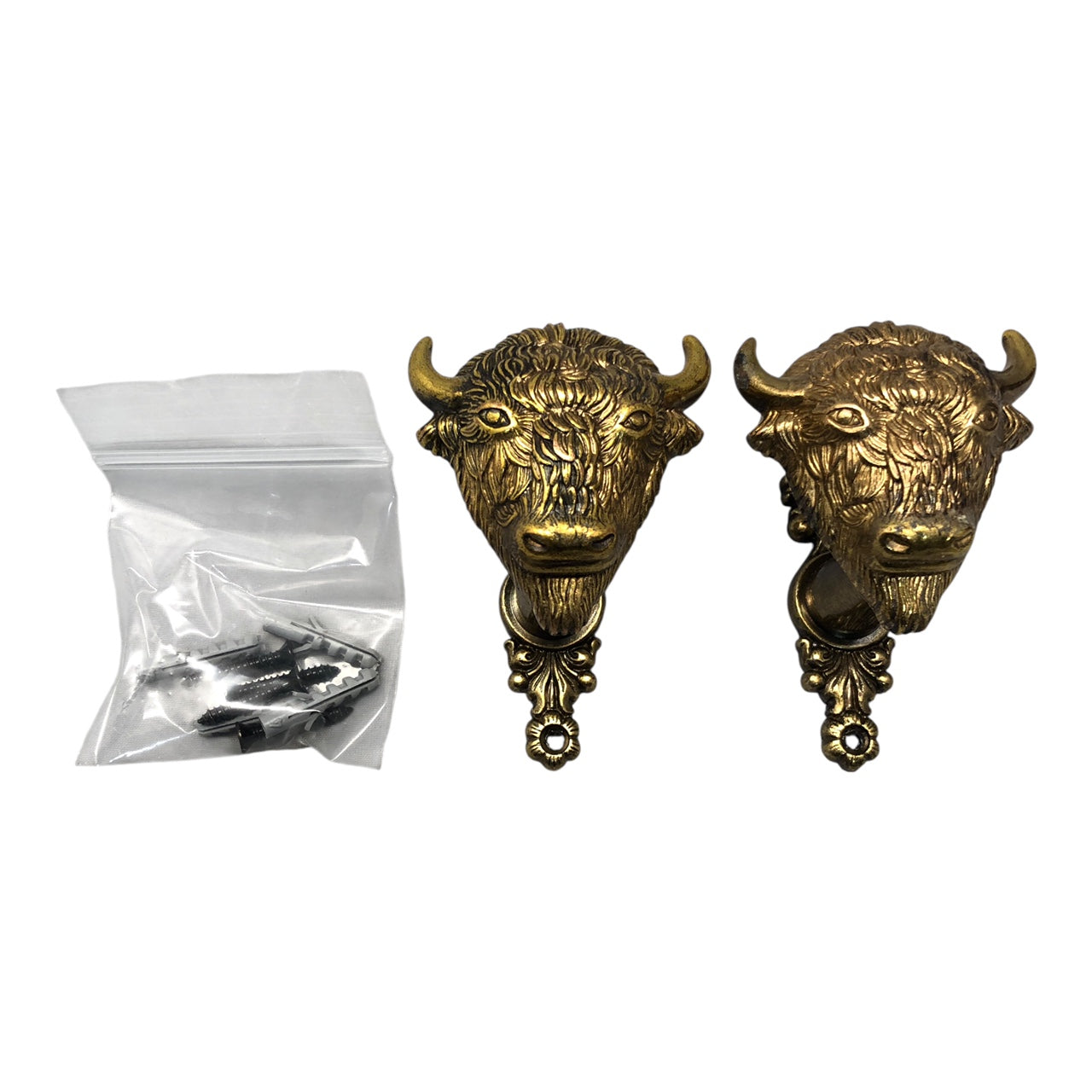 4564 - Buffalo Brass Coat Hat Hanger Pair |4-15|